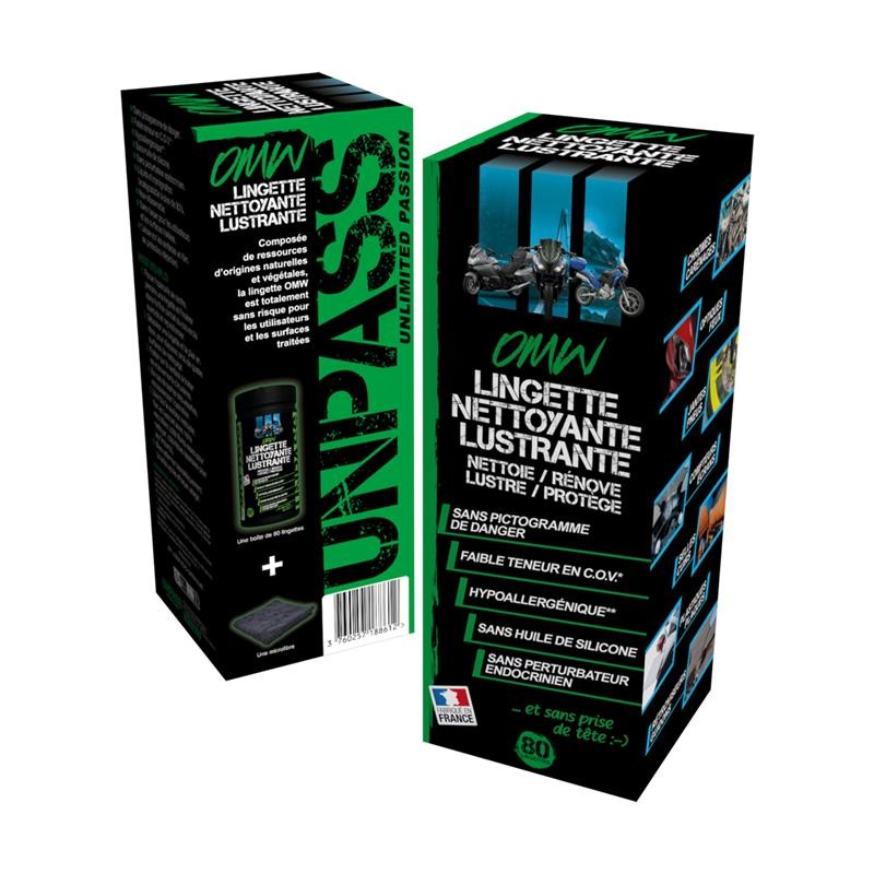 OMW  Boite de 80 lingettes + Microfibre